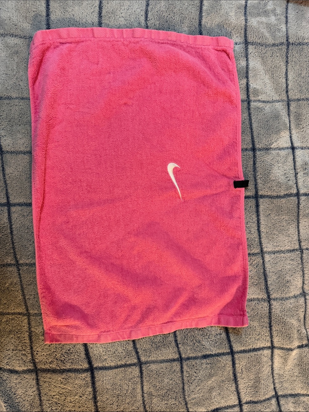 Nike Hot Pink Athletic Towel with White Swoosh